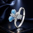 925 Sterling Silver Opal Enamel Ring for Women-1
