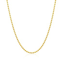 18k Yellow Gold Bead Chain 1.5mm (1.50 mm)-3