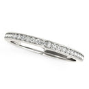 14k White Gold Classic Style Diamond Wedding Band (1/5 cttw)-1