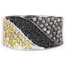 1.32 Carat Genuine multi Diamond .925 Sterling Silver Ring-3