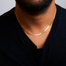 Unisex Solid 14K Yellow Gold 2.8mm Imperial Herringbone Chain Necklace - 18" Inches-6