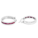 0.99 Carat Genuine Ruby .925 Sterling Silver Earrings-3