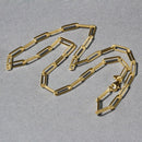 14k Yellow Gold Textured Paperclip Chain (3.5mm)-4