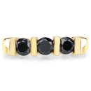 1.20 Carat Genuine Black Diamond .925 Sterling Silver Ring-3