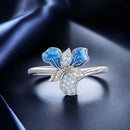 925 Sterling Silver Opal Enamel Ring for Women-2
