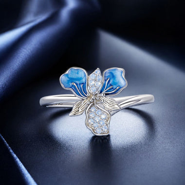 925 Sterling Silver Opal Enamel Ring for Women - 0