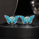 925 Sterling Silver Earrings with Enamel and CZ for Women-1
