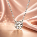 925 Sterling Silver Adjustable Necklace with CZ Pendants for Women-1