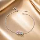 S925 Sterling Silver Adjustable Flower Bracelet for Women-2