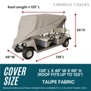 6 Passenger Golf Cart Storage Cover Taupe-2