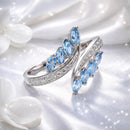 925 Sterling Silver Plated Platinum Pavé CZ Ring for Women-8