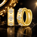 925 Sterling Silver 0.009 Carat Moissanite Hoop Earrings for Women-1