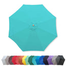 11ft Market Patio Umbrella 8 Rib Replacement Canopy Aruba Turquoise-2