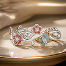 925 Sterling Silver Enamel Pavé Setting Ring for Women-2