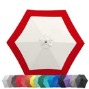 9ft Market Patio Umbrella 6 Rib Replacement Canopy Duet Red-8
