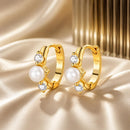 925 Sterling Silver Pavé CZ Gold Plated 1x0.5cm Earrings for Women-1