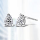 14K White Gold 1/2 Cttw Pear Shape Solitaire Lab Grown Diamond Stud Earrings (F-G Color, VS2-SI1 Clarity)-4