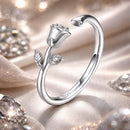 S925 Sterling Silver Plated Platinum Ring for Women-1