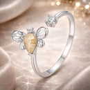 925 Sterling Silver White Gold Plated Jade Ring with CZ for Women-1