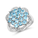 1.90 Carat Genuine Swiss Blue Topaz .925 Sterling Silver Ring-1