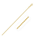 2.0mm 14k Yellow Gold Solid Diamond Cut Rope Chain-5