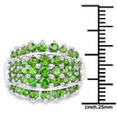 2.48 Carat Genuine Chrome Diopside .925 Sterling Silver Ring-3