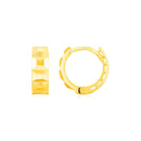 14K Yellow Gold J Hoop Earrings-1