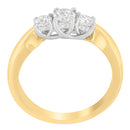 14K Two-Toned Gold 1/2 CTTW Round-cut Diamond Ring (G-H, SI1-SI2)-3