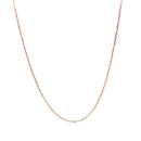 Diamond Cut Cable Link Chain in 14k Rose Gold (0.8 mm)-2