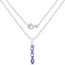 0.75 Carat Genuine Tanzanite .925 Sterling Silver Pendant-2