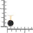 3.12 Carat Genuine Black Diamond 14K Yellow Gold Pendant-2
