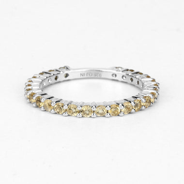 0.81 Carat Genuine Citrine .925 Sterling Silver Ring - 0