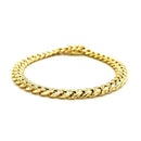 10k Yellow Gold Semi Solid Miami Cuban Bracelet (7.20 mm)-2