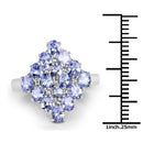 2.72 Carat Genuine Tanzanite .925 Sterling Silver Ring-3