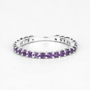 0.78 Carat Genuine Amethyst .925 Sterling Silver Ring-4