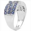 1.26 Carat Genuine Tanzanite .925 Sterling Silver Ring-3
