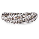 1.25 Carat Genuine Champagne Diamond & White Diamond .925 Sterling Silver Ring-3