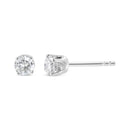 AGS Certified 14K White Gold 1.0 Cttw 4-Prong Set Brilliant Round-Cut Solitaire Diamond Push Back Stud Earrings (G-H Color, SI2-I1 Clarity)-3