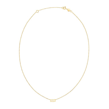 14K Yellow Gold Aquarius Necklace - 0