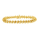 10KT Yellow Gold Plated .925 Sterling Silver 1 cttw Prong-Set Diamond Link Bracelet (J-K, I1-I2) - 7.5"-1