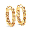 3.20 Carat Genuine Citrine .925 Sterling Silver Earrings-1