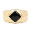 14K Yellow Gold Plated 2.00 Carat Genuine Black Onyx .925 Sterling Silver Ring-3