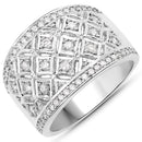0.52 Carat Genuine White Diamond .925 Sterling Silver Ring-1