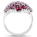 11.50 Carat Genuine Rhodolite .925 Sterling Silver Ring-2