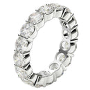 Round Cut Lab Grown Diamond Eternity Ring in 14k White Gold (4 cttw FG/VS2)-4