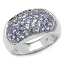 1.37 Carat Genuine Tanzanite .925 Sterling Silver Ring-1