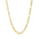 10K Yellow Gold Solid Figaro Chain (3.70 mm)-2