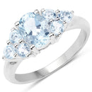 2.32 Carat Genuine Blue Topaz .925 Sterling Silver Ring-1