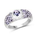 1.45 Carat Genuine Tanzanite .925 Sterling Silver Ring-1