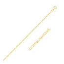 14k Yellow Gold Figaro Bracelet 1.5mm-4
